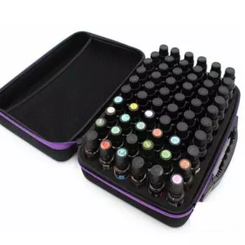 Чехол для хранения эфирного масла на 60 слотов, 15 мл, держатель контейнера из ЭВА, органайзер-тоут чёрный