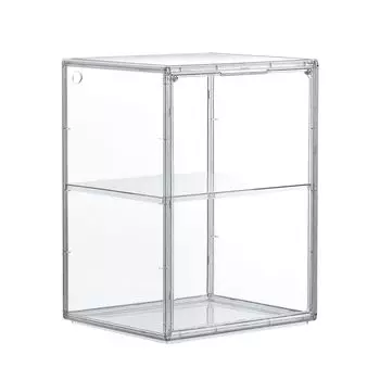 Чехол для хранения фигурок Hachibanya, прозрачный, с магнитной дверью, коллекционный чехол, штабелируемый, ширина x глубина 25 x высота 40 см, прозрачный, один 29,2