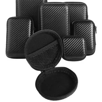 Чехол для хранения гарнитуры, сумка для кабеля передачи данных, сумка на молнии из ЭВА, чехол для мобильного жесткого диска, защитная сумка для зарядного устройства 7.7-7.5-3cm