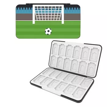 Чехол для хранения игровых карт PGRTYOF Switch Game Software вмещает 24 жестких прочных карты памяти на 24 слота, держатель для хранения карт Micro SD на 24 слота, тонкий и портативный