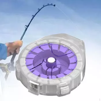 Чехол для хранения крючка для лески, антиреверсивный органайзер, портативная прочная коробка для намотки фиолетовый