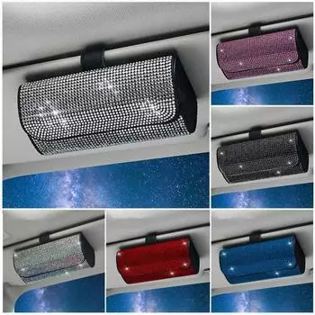 Чехол для хранения очков. Отличная гладкая поверхность. Легко устанавливается. Автомобильный солнцезащитный козырек. Аксессуары для интерьера. белый