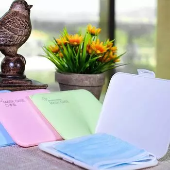 Чехол для хранения одноразовых защитных масок для рта из полипропилена, переносная коробка, непрозрачный, белый белый