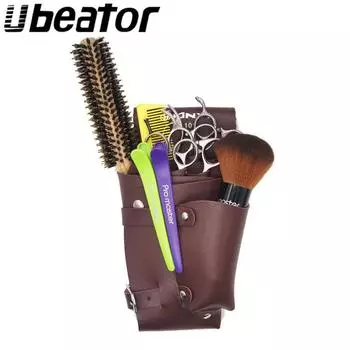 Чехол для хранения парикмахерских инструментов, полиуретан коричневый