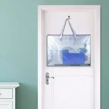 Чехол для хранения постеров, папок с досками объявлений, переносная прозрачная сумка, сумка-тоут для художественного портфолио с ручкой и молнией для рисования постеров чистый