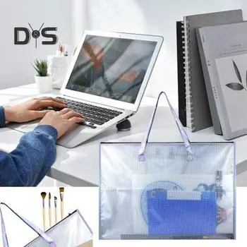 Чехол для хранения постеров, папок с досками объявлений, переносная прозрачная сумка, сумка-тоут для художественного портфолио с ручкой и молнией для рисования постеров чистый