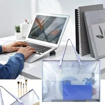 Чехол для хранения постеров, папок с досками объявлений, переносная прозрачная сумка, сумка-тоут для художественного портфолио с ручкой и молнией для рисования постеров чистый