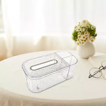 Чехол для хранения салфеток, коробка для салфеток с отделением для пульта дистанционного управления, настольный держатель