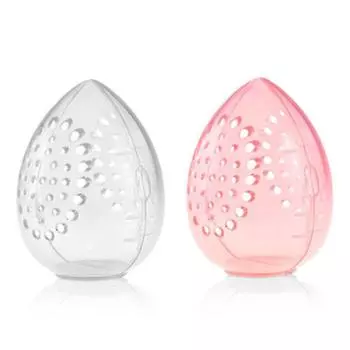 Чехол для хранения спонжей для макияжа, влагостойкий, прозрачный, с несколькими отверстиями, держатель для косметических спонжей, косметический контейнер, подставка в форме капли