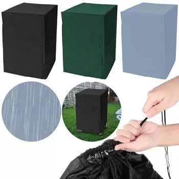 Чехол для хранения стульев, сумка для хранения уличной садовой мебели, протектор, высококачественный водонепроницаемый пылезащитный органайзер для стульев 68x68x72cm чёрный