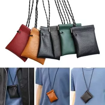 Чехол для хранения, сумка для наушников, чехол для ключей с бретелькой на шее, органайзер для ключей, мини-кошелек для монет, небольшой кошелек для хранения