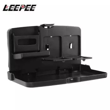 Чехол для хранения в салоне автомобиля Обеденный мини-столик Держатель для напитков Подставка для телефона Поднос для стаканов с едой Мусорное ведро Ремень для заднего сиденья Автоаксессуары чёрный