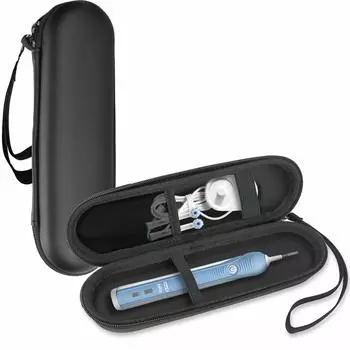 Чехол для хранения зубной щетки ProCase Oral с сетчатым карманом, совместимый с Philips Black B/Philips Case, модели Oral-B Pro,