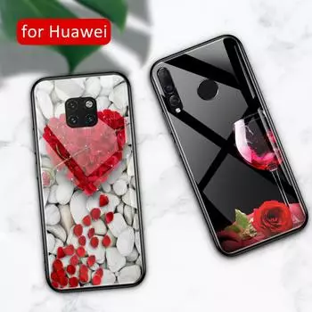 Чехол для Huawei mate 20x, стеклянный чехол nova 5e, чехол Rose для Huawei mate 9 10 20 pro 20x lite RS Nova 3 3i 3e 4 4e 5i Y9 2019 mate 9