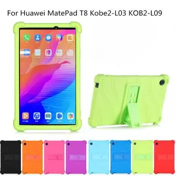 Чехол для Huawei MatePad T8, чехол для планшета Funda Kobe2-L03 KOBE2-L09 kob2-w09, мягкий силиконовый чехол-подставка для защиты всего тела красный