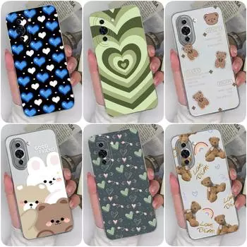 Чехол для Huawei Nova 10 Pro SE Nova 7 8 9 Pro Y90 Love Heart Bear прозрачный мягкий силиконовый противоударный матовый чехол для Huawei бампер Huawei Nova 10 4G
