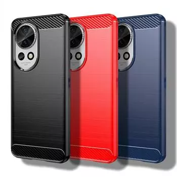 Чехол для Huawei Nova 12 Чехол для Huawei Nova 12 6,7-дюймовый противоударный силиконовый бампер из углеродного волокна для Huawei Nova 12 Pro Ultra For Nova 12 чёрный