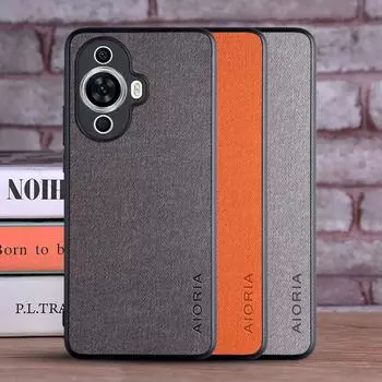 Чехол для Huawei Nova 12S 12 SE 12i, чехол, роскошный текстильный кожаный мягкий чехол для телефона, чехол для huawei nova 12s, чехол Nova 12S чёрный