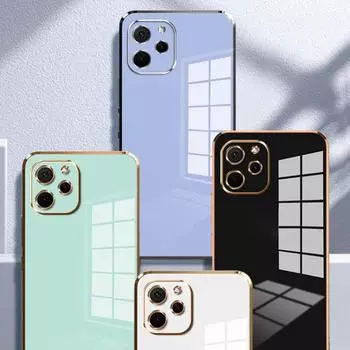 Чехол для Huawei Nova Y61, чехол для Huawei Nova Y90 Nova Y70 NOVA Y70 Plus nova y60, чехол для телефона, противоударный чехол, гальванический 6D For Huawei nova Y90 снег белый