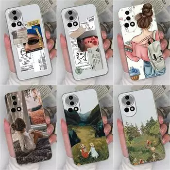 Чехол для Huawei Nova Y72 Pura 70 Nova 12i 12 Pro 5G SE, чехол для телефона, модный чехол для телефона для девочек и мальчиков, прозрачный силиконовый мягкий противоударный бампер из ТПУ, чехол для Honor X8b Huawei Nova 12 5G