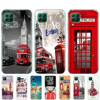 Чехол для huawei p40 lite E p40 pro P smart 2020 Чехол для huawei Y5P Y6P Y7P Y8P Y6S Y9S NOVA 5T Чехол London big ben Bus huawei P40