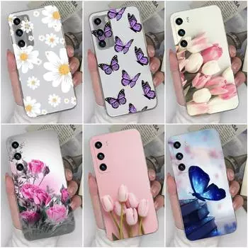 Чехол для Huawei P40 P20 P30 P10 Lite P Smart 2019 Y9s, чехол с бабочкой и цветком, матовый защитный прозрачный мягкий силиконовый чехол для Huawei, бампер, чехол Huawei P Smart 2019