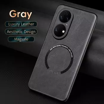 Чехол для Huawei P50, кожаный чехол для телефона Huawei P50 Pro, роскошный чехол для Huawei P60 P50 P40, задняя крышка Huawei P40 Pro кларет