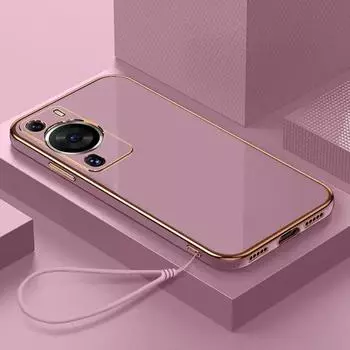 Чехол для Huawei P60 Huawei P60 Pro, чехол для Huawei P60 Art, чехол для телефона LNA-LX9 MNA-LX9, роскошный противоударный чехол с квадратным покрытием For Huawei P60&Case & Strap снег белый