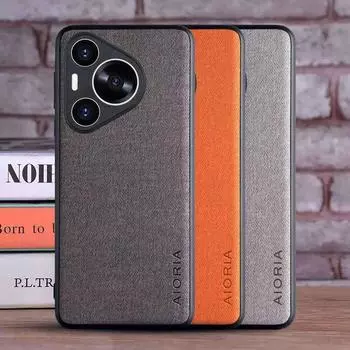 Чехол для Huawei P70 Pro P70 чехол Роскошный текстильный кожаный мягкий TPU жесткий чехол для телефона Funda для huawei p70 pro чехол P70 чёрный