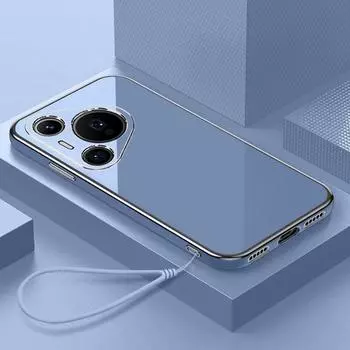 Чехол для Huawei Pura 70 Pro Чехол для телефона Huawei Pura 70 Pura 70 + Роскошное квадратное покрытие Противоударная мягкая силиконовая задняя крышка Fundas Huawei Pura 70