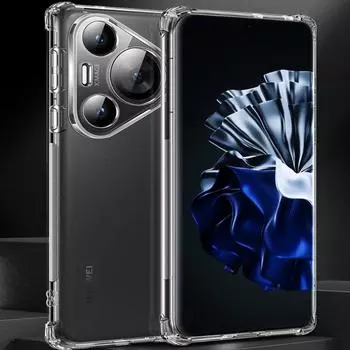 Чехол для Huawei Pura 70 Pro с усиленными углами, прозрачный мягкий чехол из ТПУ с противоударной подушкой безопасности для Huawei Pura 70 Pro Plus Pura70 Ultra For Huawei Pura 70 прозрачный