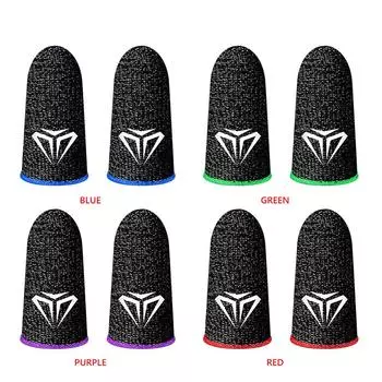 Чехол для игрового контроллера AU 8 шт. S02 Finger Cots для PUBG (фиолетовый)