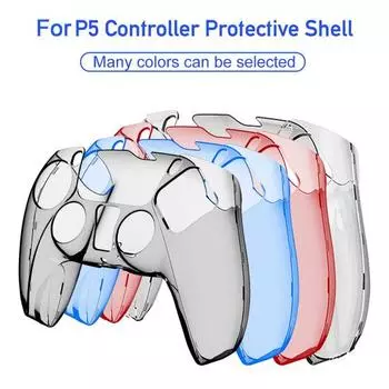 Чехол для игрового контроллера, нескользящий, водонепроницаемый, моющийся, эргономичный дизайн, защитный чехол для кнопок и триггеров для PS5 чёрный