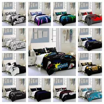 Чехол для игрового постельного белья, костюм королевского размера, постельное белье, игры, пододеяльник, геймерский домашний текстиль, 3D комплект пододеяльников для детей-подростков UK Single 135x200cm