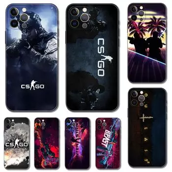 Чехол для игрового телефона cs go для iphone 5 5s 2020se 6 6s 7 8 plus x 10 XR XS 11 12 13 mini pro MAX, черная задняя крышка из ТПУ iphone 5 5S SE 2016