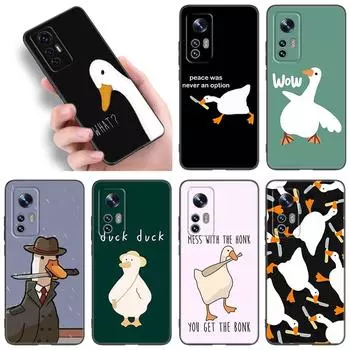 Чехол для игрового телефона Duck Goose для Xiaomi Mi A2 8 9 SE Note 10 10T 11 12 Lite 9T 11T 12S 12T Pro A3 6X 12X, мягкий черный чехол из ТПУ Xiaomi Mi A2(6X)