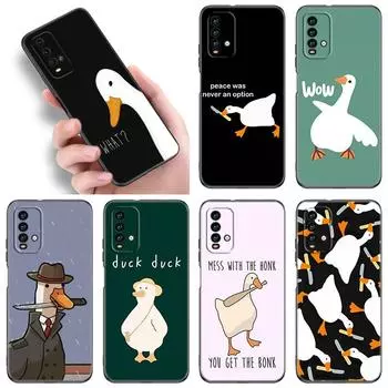 Чехол для игрового телефона Duck Goose для Xiaomi Redmi Note 5 6 9T K20 K40 K50 Pro 7A 8A 9A 9C 9i 10A 10C A1 S2, мягкий черный чехол из ТПУ Redmi 7