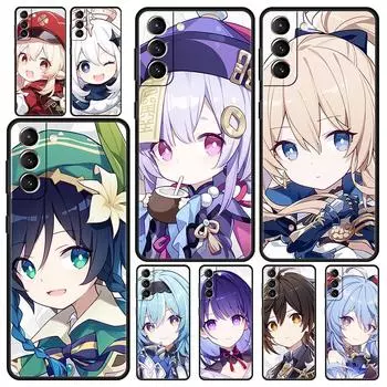 Чехол для игрового телефона Genshin Impact для Samsung Galaxy S24 S23 S22 5G S20 Ultra S21 FE S10 S9 Plus S10E S8 Lite 20 из силикона и ТПУ Samsung S10 Plus