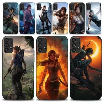 Чехол для игрового телефона T-Tomb Raider для Samsung Galaxy S22 S23 Ultra S21 S20 FE Plus Note 20, мягкий чехол Samsungs30plus