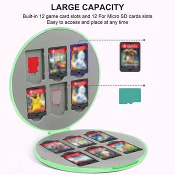 Чехол для игровой карты, пыленепроницаемый, устойчивый к царапинам, большой емкости, компактный, портативный чехол для хранения игровой карты для Switch фиолетовый