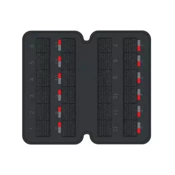 Чехол для игровой карты Switch для Nintendo Switch/OLED/Lite, портативный держатель для игровой карты Switch с 24 слотами для картриджей, дорожные аксессуары Чехол для игровой карты Switch 7.1*12.9*0.7cm чёрный