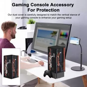 Чехол для игровой консоли от пыли Precision Fit, дышащий, износостойкий, легкий в использовании, защитный чехол для игровой консоли Xbox X чёрный