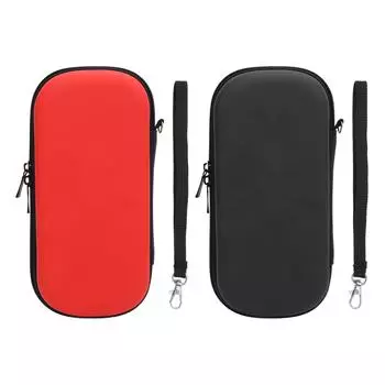 Чехол для игровой консоли с карманами, устойчивый к царапинам, водостойкий, из ПУ ЭВА, с двухсторонней молнией, жесткий чехол для PSP Red