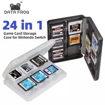 DATA FROG 24 в 1 игровой футляр для карт Nintendo Switch портативный накопитель для консоли Nintendo Switch чёрный