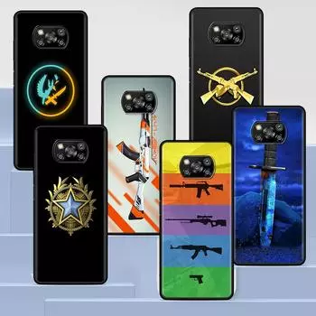 Чехол для игры CS GO для Xiaomi Poco X3 NFC M3 M4 Pocophone F1 F3 Funda Capa Redmi Note 9s 9 8 10 Pro, черный мягкий чехол для телефона Xiaomi Poco M4Pro 5G