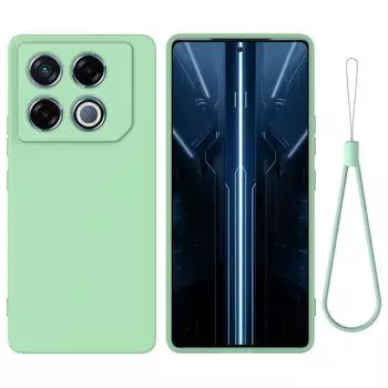 Чехол для Infinix GT 20 Pro, натуральный жидкий силикон, приятная для кожи задняя крышка для Infinix GT 10 Pro, противоударный бампер со шнурком Infinix GT 20 Pro красный