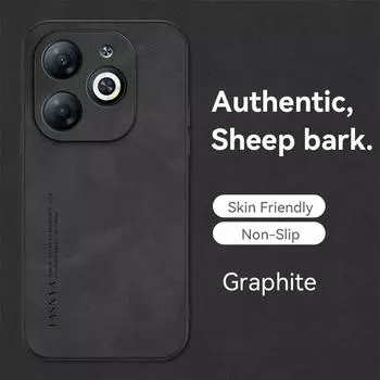 Чехол для infinix Hot 40i Hot40i, мягкий силиконовый край, твердая задняя крышка, чехол для телефона из искусственной кожи For infinix Hot 40i синий