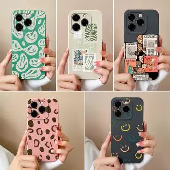 Чехол для Infinix Zero 40 Smart 9 Hot 50 50i 50Pro Plus Note 40X 5G 4G модный эстетичный стиль мягкий жидкий тонкий силиконовый премиум защита для Infinix Infinix Note 40X 5G