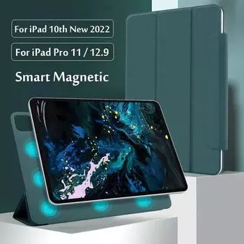 Чехол для iPad 10, 10,9, 2022, 10/Pro 12,9, 4, 5, 6 поколения, 2020, магнитные смарт-чехлы для iPad Pro 11, 2, 3, 2021, чехол iPad Pro 11 2021 темно-серого