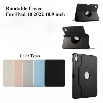 Чехол для iPad 10 2022 10,9 дюймов Funda Soft PU Leather Flip Rotate Covers для Apple iPad 10 2022 10,9 дюймов Чехол Защитная оболочка iPad 10 2022 10.9in белый